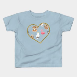 Cute Baby Tropical Animals Kids T-Shirt